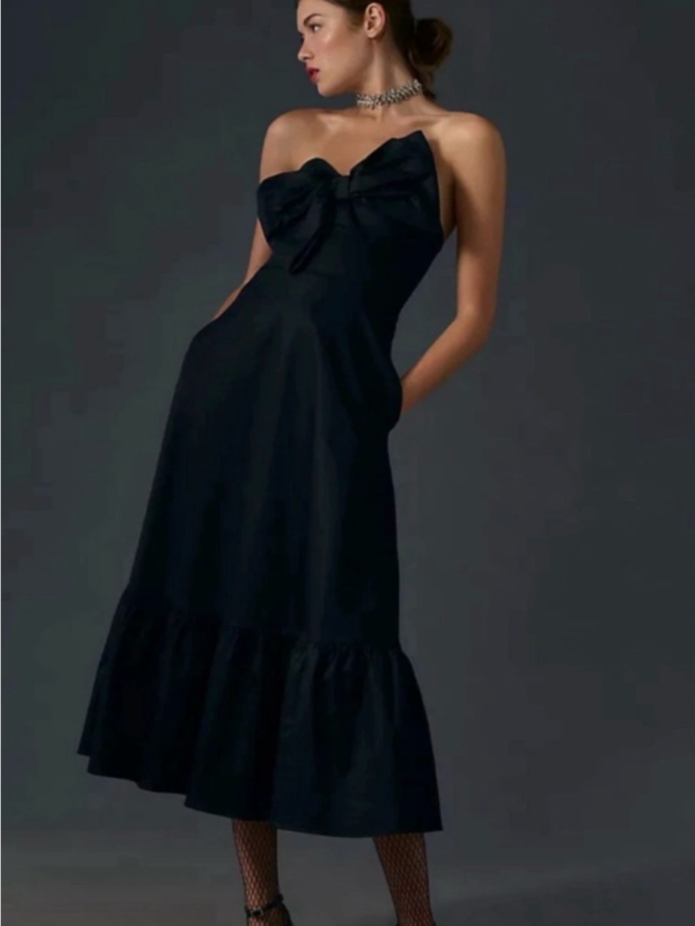 Anthropologie Midi Bow Dress